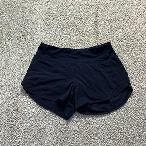 Lululemon Black Speed Up Mid-Rise 4” Lined Short